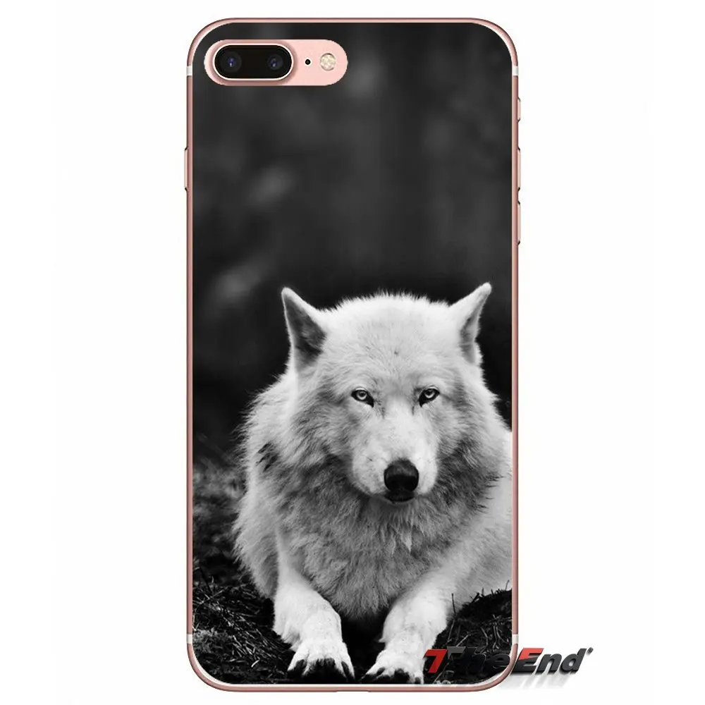 Аксессуары для телефонов с изображением волка iPhone X 4 4S 5 5S 5C SE 6 6S 7 8 Plus Samsung Galaxy J1 J3 J5