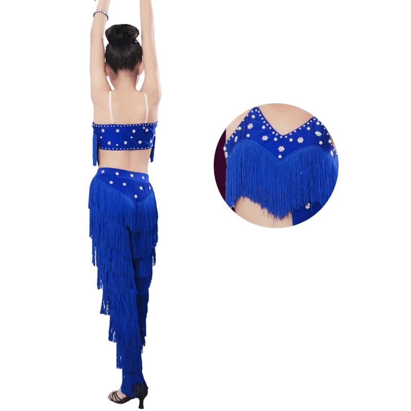 Модные обувь для девочек сальса/Танго/Самба/латинский бахрома танцевальные