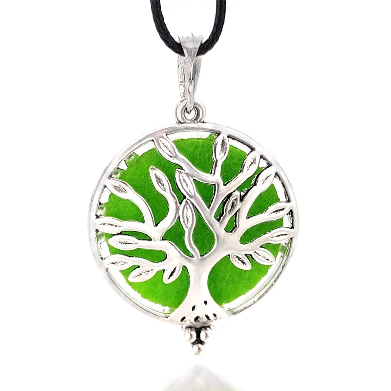 

Hot Tree Of Life 011 Aroma Diffuser Pendant 12mm 18mm Snap Button Open Perfume Essential Oil Locket Necklace Women Gift Jewelry