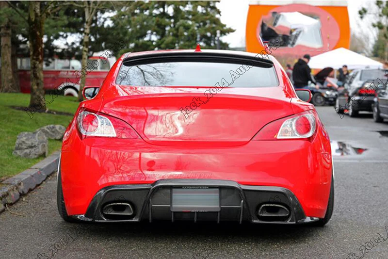 Для 2010 2011 2012 hyundai Genesis Coupe Реальные углеродного волокна задний бампер спойлер