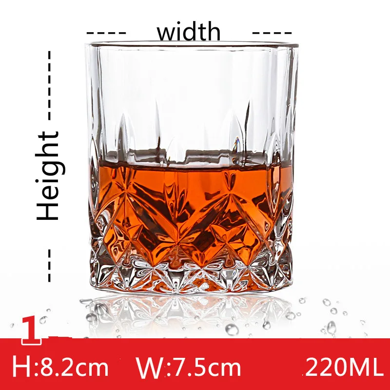 1 (220ml) Новинка, классические креативные хрустальные бокалы для вина, виски, костюм, индивидуальные европейские духи, пивной бар, стеклянная чашка, вечерние, для питья, для здоровья - Цвет: 1 (220ml)
