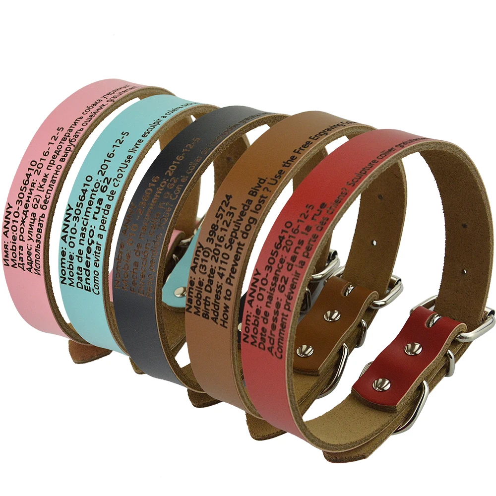 Global Baby Бычья Кожа Предупреждение Потери Собаки Средние и Большие Ошейники С