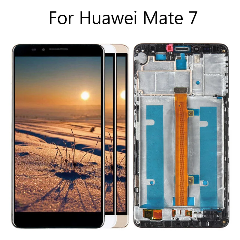 Для Huawei Mate 7 Mate7 MT7 TL10 TL00 UL00 L09 CL00 ЖК дисплей + сенсорный экран дигитайзер Рамка в