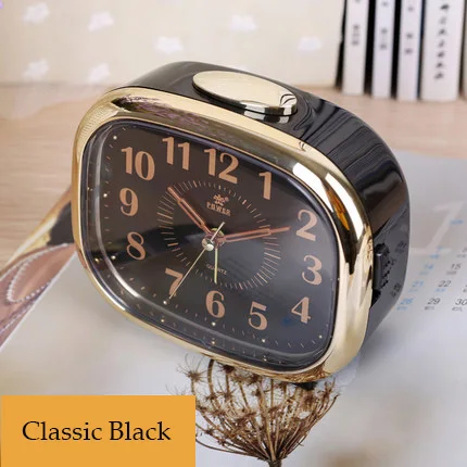 classic black Мощность 5 дюймов не тикают тихий будильник, дополнительно 32 пробуждения звуков ночник Повтор цифровой будильник новое обновление - Цвет: classic black