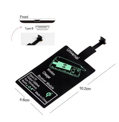 for Micror USB B 10 Вт QI Беспроводное быстрое зарядное устройство Автомобильный держатель Подставка Blackview BV9600 A60 BV5500 Max1 A30 BV9600 Plus Pro P6000 BV8000 BV7000 - Тип штекера: for Micror USB B