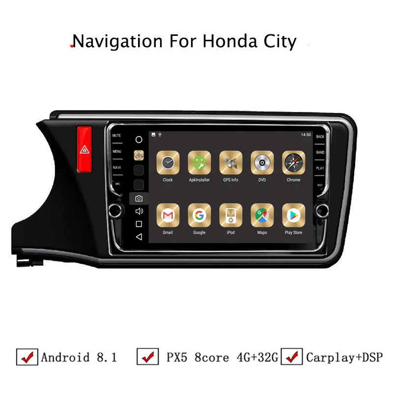 10 1 "4G Оперативная память 32G Встроенная Восьмиядерный Android 8 автомобиль DVD gps для