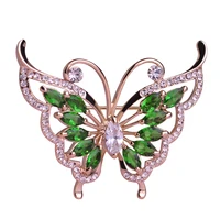 funmor delicate butterfly shape brooch cz zircon crystal animal insect brooches for women girls collar clips scarf buckle badge