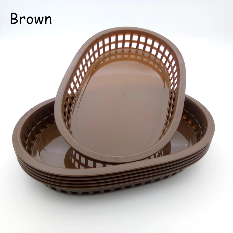 Пластиковая корзина сервировочный поднос овальная большая для кепа картофеля