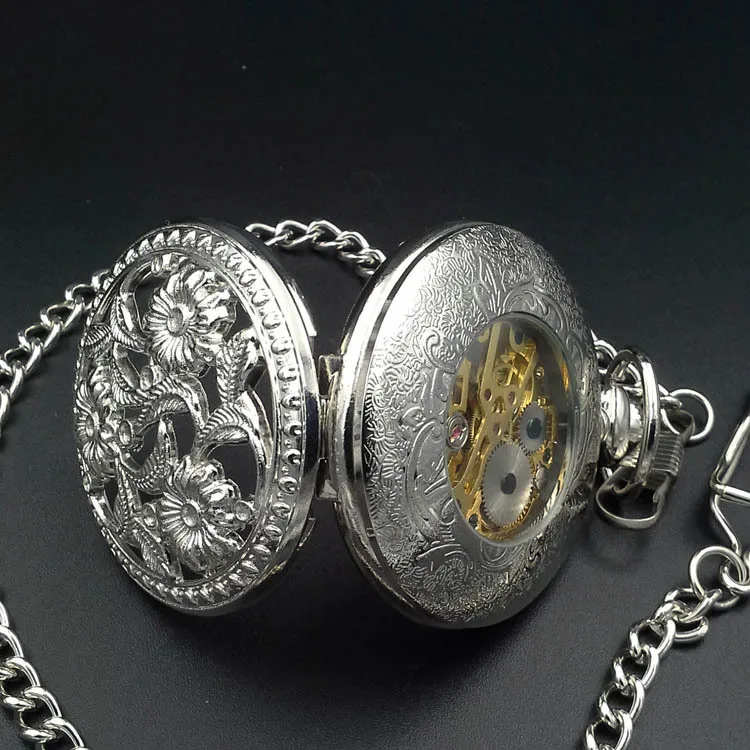 Часы мужские серебристые с цепочкой|mechanical pocket watch|pocket watchpocket watch men |