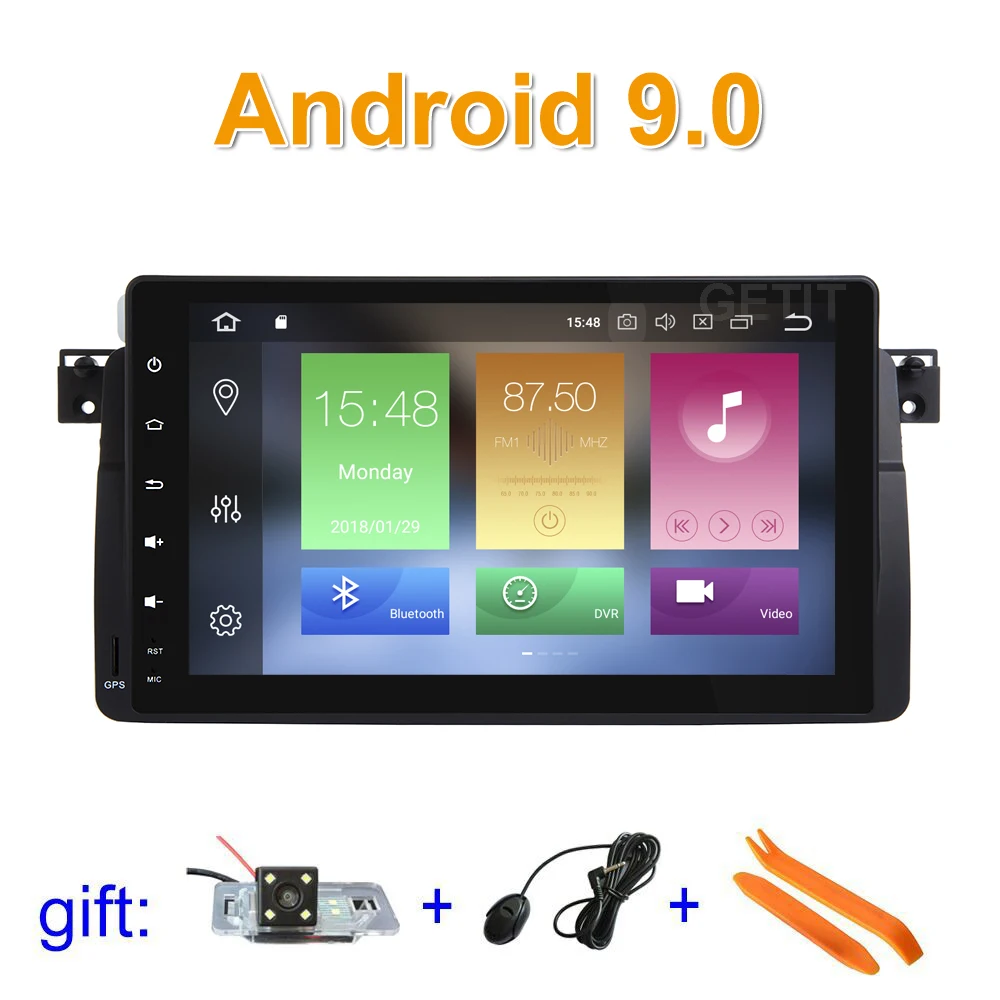 9 &quotВосьмиядерный Android Автомобильный DVD стерео Мультимедиа Радио gps для BMW E46