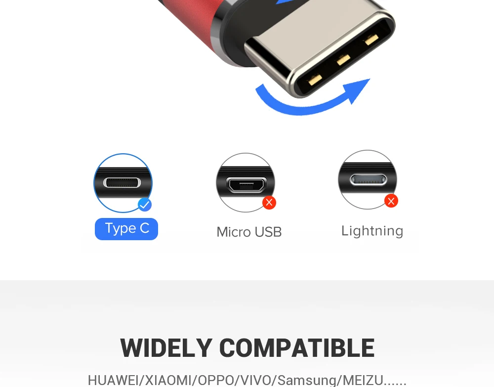 QGEEM usb type-C кабель USB-C быстрой зарядки мобильного телефона USB кабель для samsung Galaxy S8 huawei mate 20 Xiaomi usb type-C