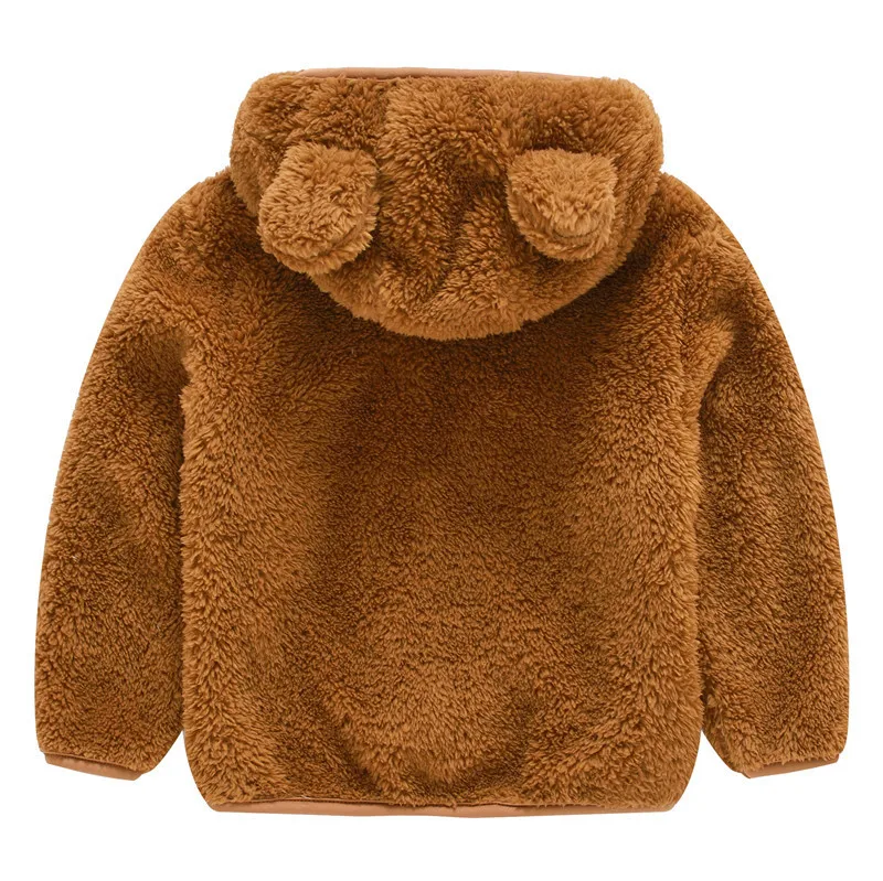 

Children Autumn Coat Boys Thick Outerwear Girl Flannel Ears Coats Winter 1-5 Years Baby Cute Clothes Kids Clothes With Hoodies