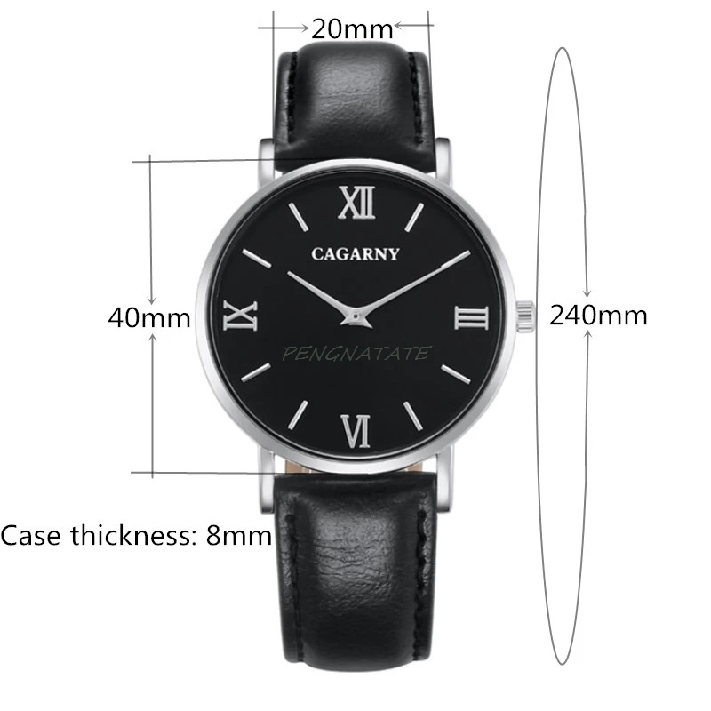 CAGARNY Top Brand Men Watches Leather Wristwatch Design Mens Quartz Watch cheap Hands Strap Waterproof Watche Gift|gift gifts|gifts malegift men |