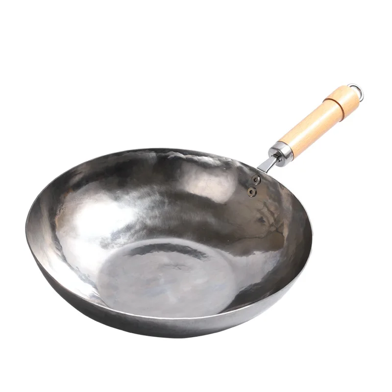 

Master Star Chinese Traditional Vintage Iron Wok Non-coating Manual Forging Wok General Use Kitchen Cooker 32/34CM