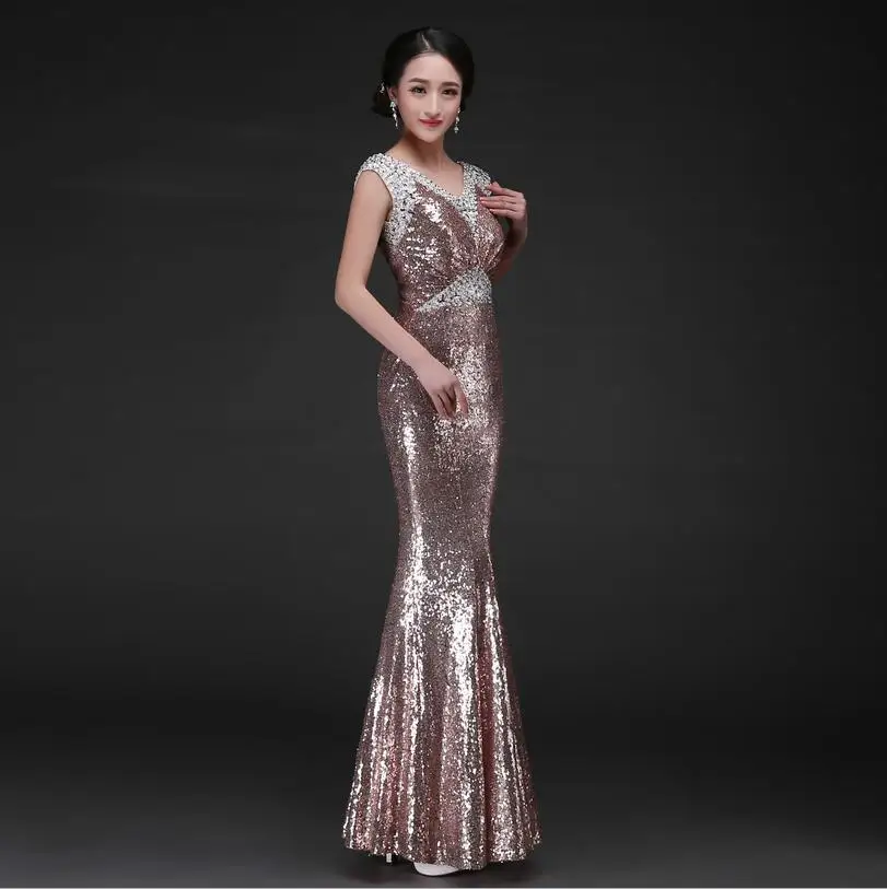 Женское кружевное вечернее платье с блестками облегающее V образным вырезом