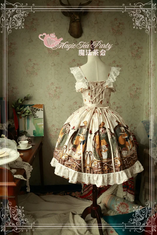 

Sweet Squirrels' Leisure Time Printed Lolita JSK Dress by Magic Tea Party