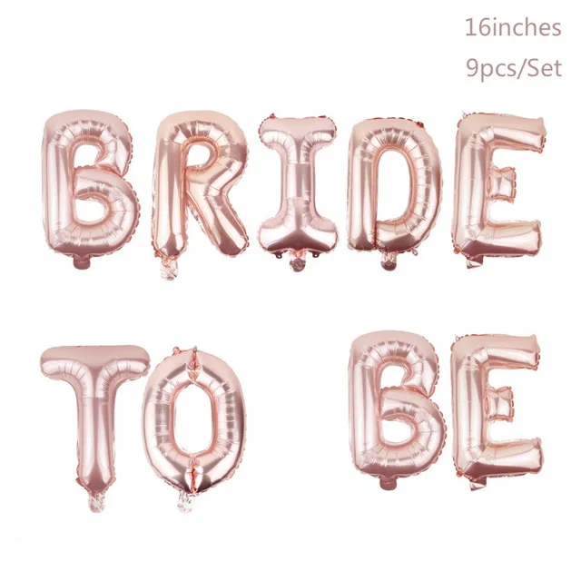 Bride To Be RoseGold Йориу Невеста To Be баннер фольгированные воздушные шары Девичник вечерние украшения Mr Mrs Свадебная команда свадебный душ сувениры - Цвет: Bride To Be RoseGold