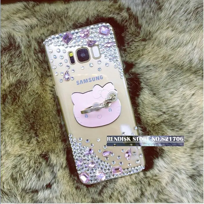 Металл повернуть кольцо держатель блеск Diamond чехол для телефона samsung Galaxy J7