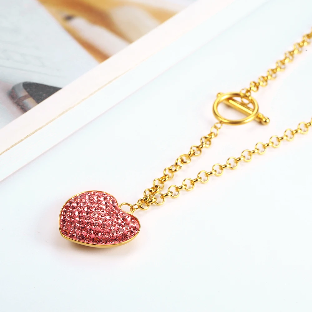 XUANHUA Heart Earring Necklace Set Jewelry Sets Stainless Steel Woman Vogue 2019 Accessories Bohemian | Украшения и аксессуары