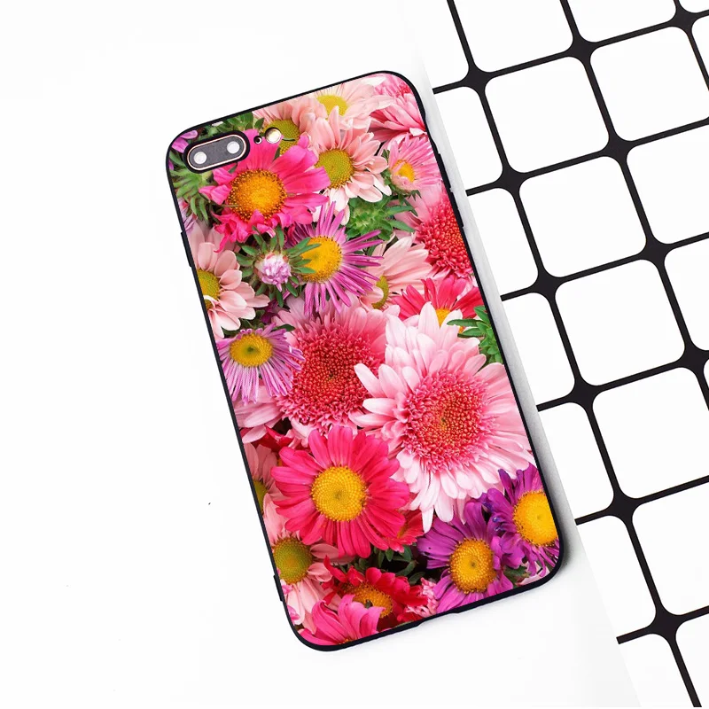 M166 красивый цветочный Черный силиконовый чехол для Apple iPhone 11 Pro XR XS Max X 8 7 6 6S Plus 5 5S 5G