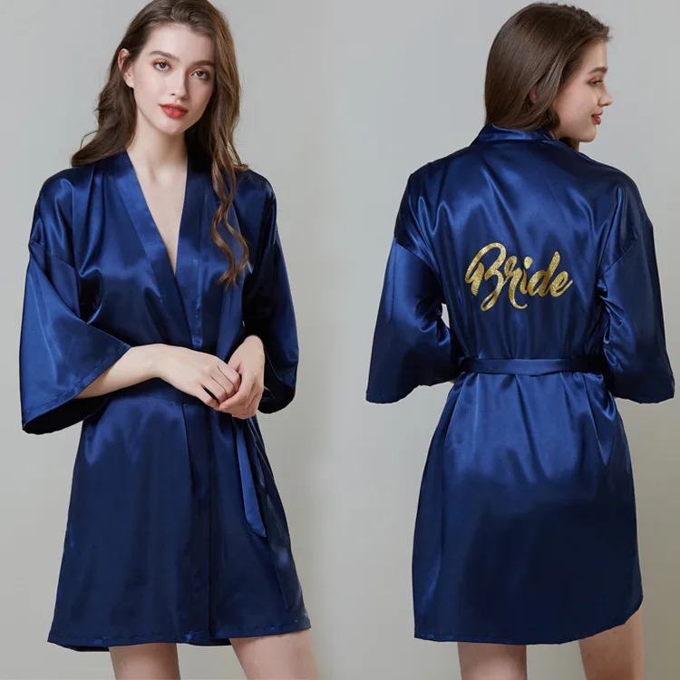 Сексуальное платье подружки невесты с надписью Bride женское кимоно гейши банный