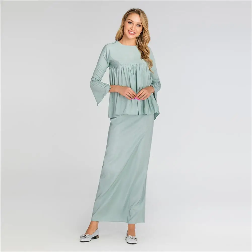 Женский комплект из 2 предметов Abaya мусульманское кимоно Индонезии