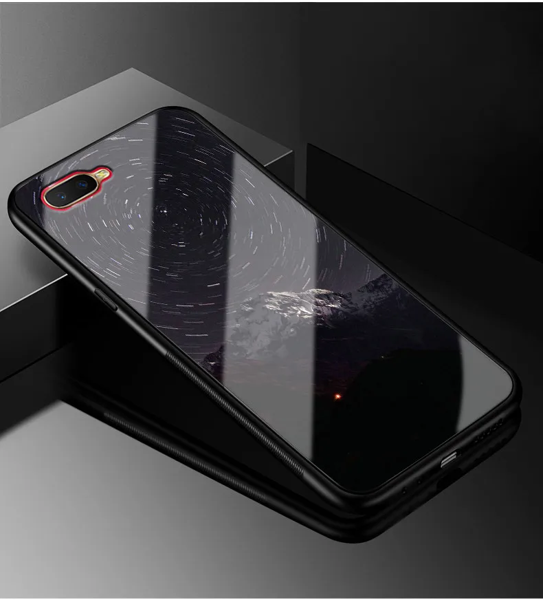 Для Coque Oppo RX17 Neo чехол из закаленного стекла твердая задняя крышка для OPPO RX17 Neo CPH1893 RX17Neo RX 17 Neo чехол силиконовый бампер - Цвет: Небесно-голубой