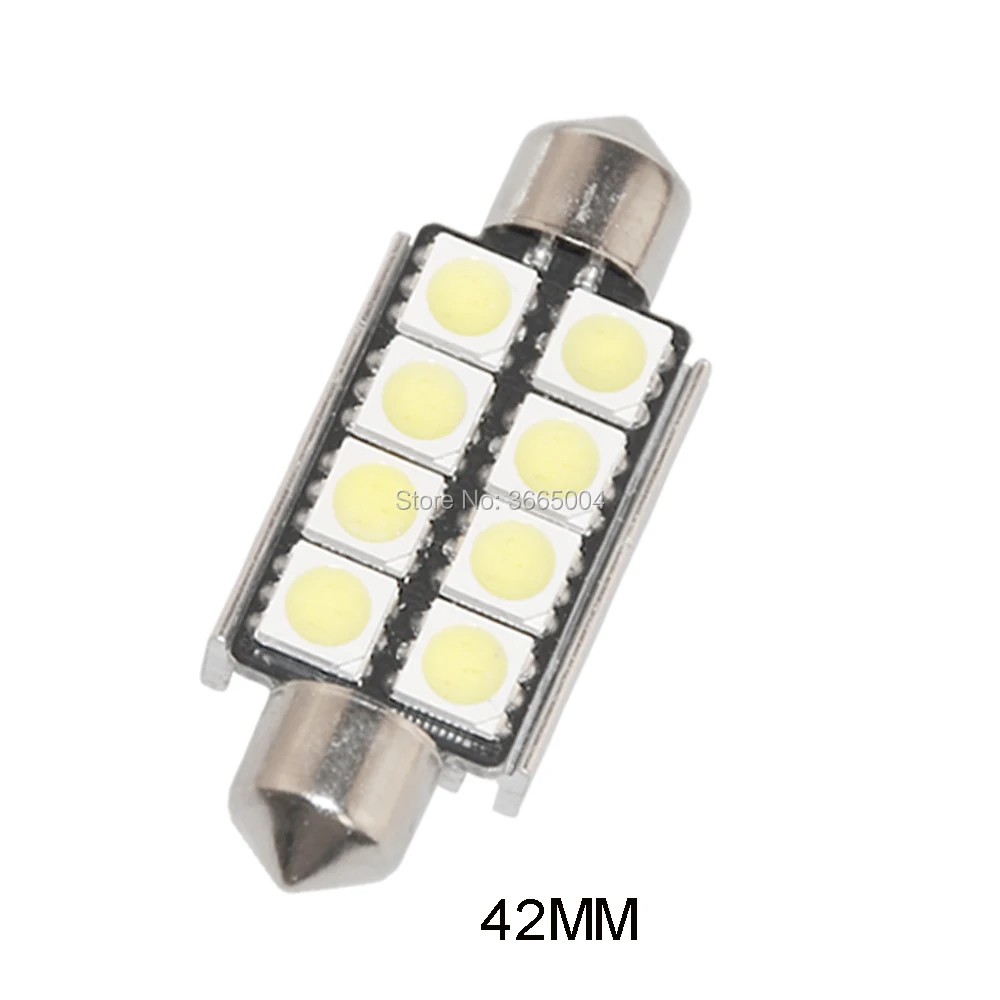 2 шт. 36 мм 39 42 Canbus Ошибка Купол гирлянда 6SMD 8SMD 5050 светодиодный источник света для