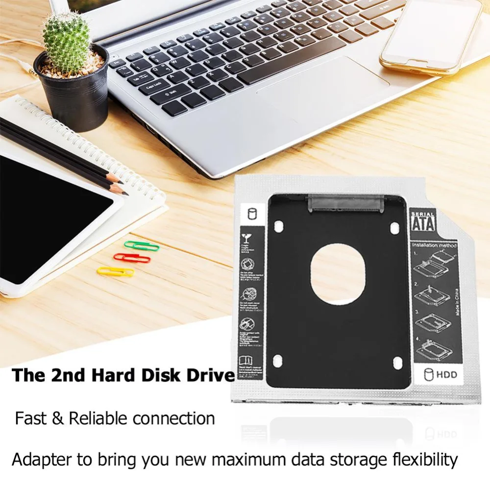 Алюминиевый SATA 2nd HDD SSD жесткий диск Оптический отсек Caddy адаптер с отверткой для iMac ПК ноутбук для SuperDrive 2" 27