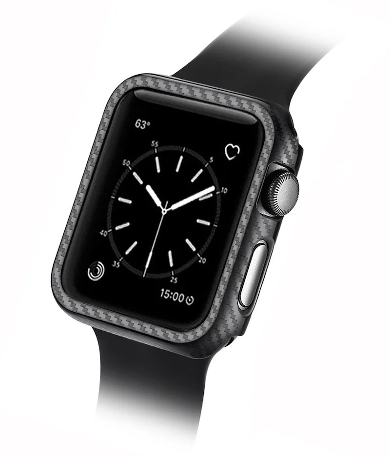 MDNEN протектор для Apple Watch, чехол для IWatch Series 4, 3, 2, 1 с ультратонким ремешком из углеродного волокна 38 мм, 42 мм, 40 мм, 44 мм