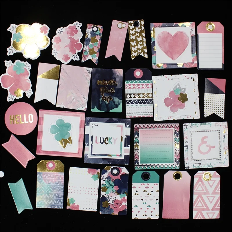 70pc никогда не сдается кардшток высечки для скрапбукинга Happy