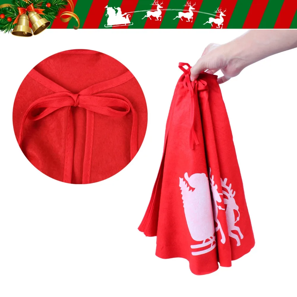 Рождественская елка юбка декоративный чехол с рождественским лосем красный