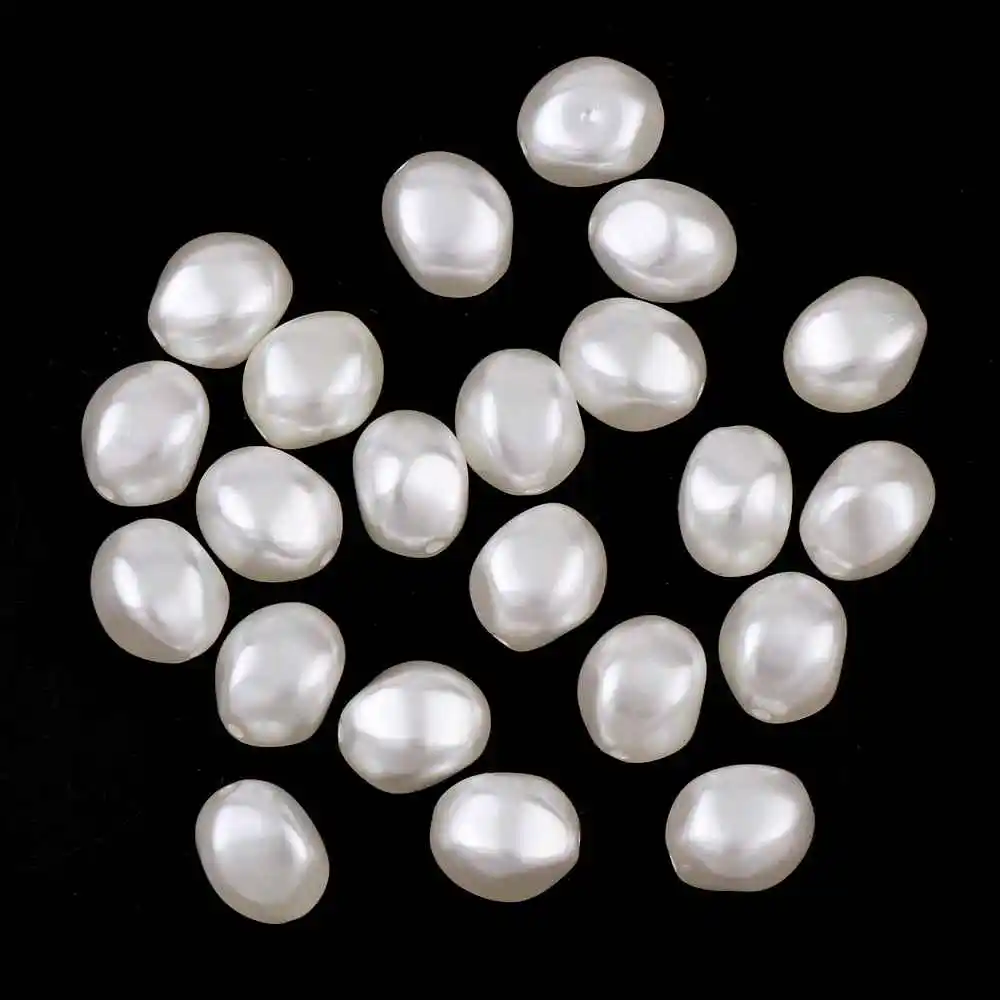 14x11.5mm 50g 50 г/лот бусины цвета слоновой кости ABS имитация жемчуга сердце неправильные гладкие перфорированные для изготовления ювелирных изделий искусство ремесла Одежда Швейные бусины - Цвет: 14x11.5mm 50g