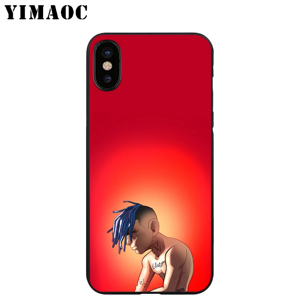 YIMAOC XXXTENTACION Soft TPU Black Silicone Case for iPhone X or 10 8 7 6 6S Plus 5 5S SE Xr Xs Max |