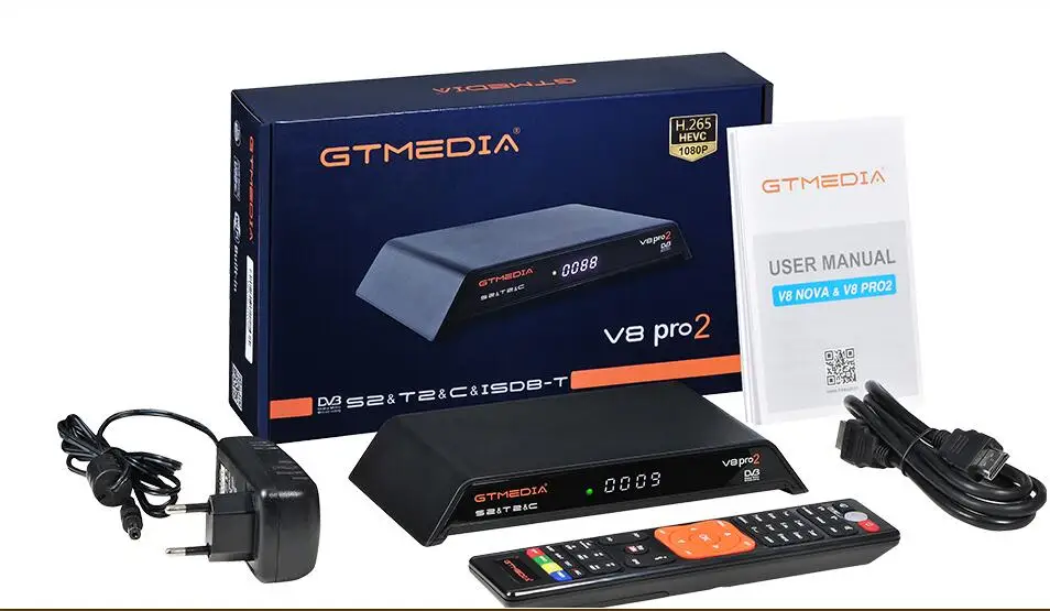 Спутниковый телевизионный ресивер Gtmedia V8 pro 2 H.265 DVB S2 + T2 C цифра спутниковый