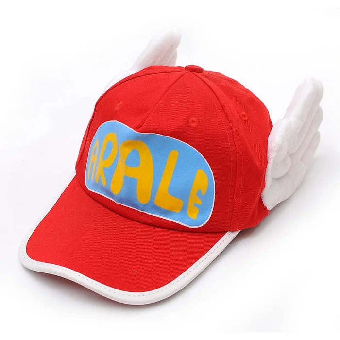 red blue 1 шт./лот Arale Регулируемая Кепка аниме «Крылья Ангела» для детей от 2 до 8 лет, детские шляпы от солнца, летняя кепка - Цвет: red blue