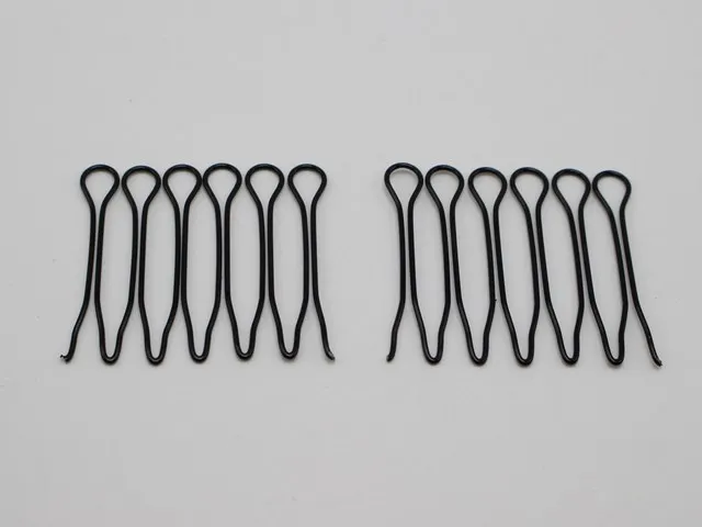 20 шт. черная бахрома невидимая заколка для волос повязка на голову пин-ап 3 см |