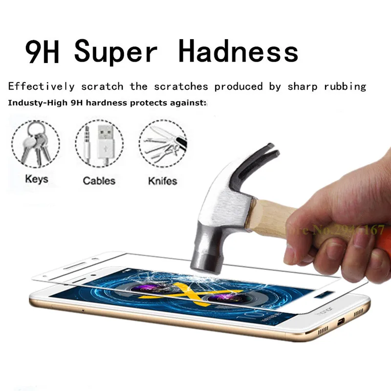 Полное покрытие закаленное стекло для Huawei GR5 2017 Honor 6X GR 5 изогнутая цветная