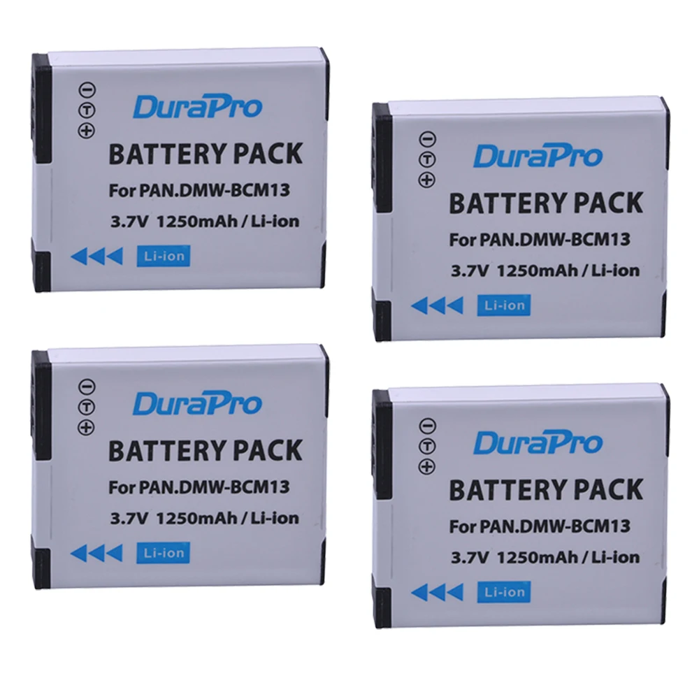DuraPro 4 шт. DMW-BCM13 DMW BCM13 батарея для камеры Panasonic Lumix Dmc-ZS40/TZ60, ZS45/TZ57, ZS50/TZ70, ZS27/TZ37, e TZ41