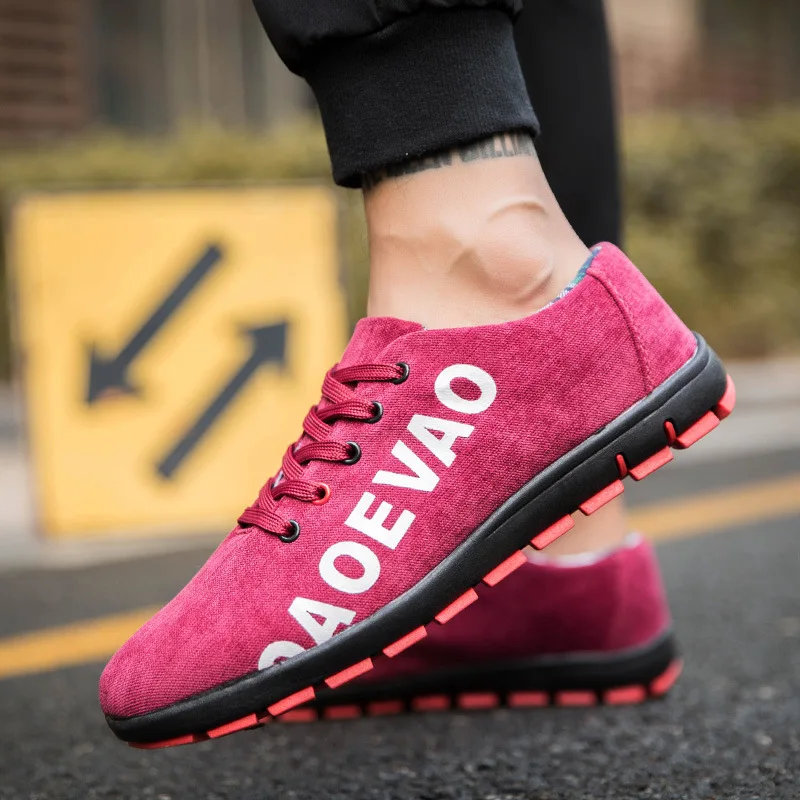 Модная обувь мужская Вулканизированная холщовые кеды Мужская Осенняя походная