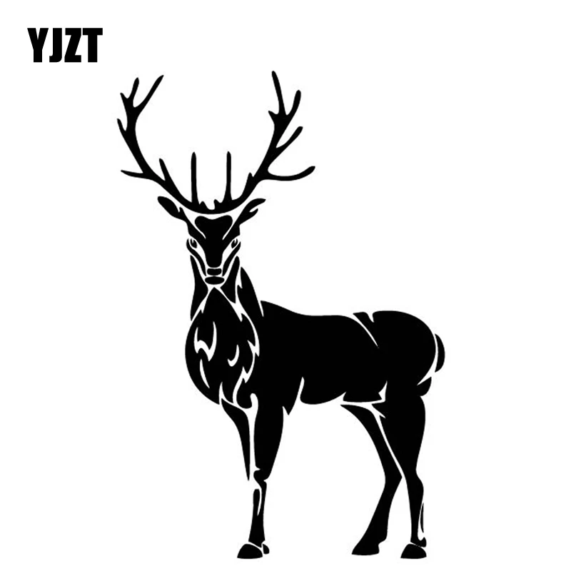 

YJZT, 11,2 см * 16,8 см, олень, благородные модные автомобильные наклейки, аксессуары для багажника автомобиля, виниловые наклейки, черные/серебрян...
