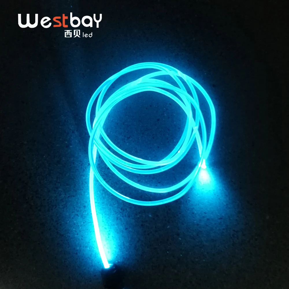 Westbay Мини светодиодный волоконно-оптический светильник комплект двигателя 3,0 мм* 2 м прозрачное волокно DC12V 3 Вт для украшения автомобиля украшения сада