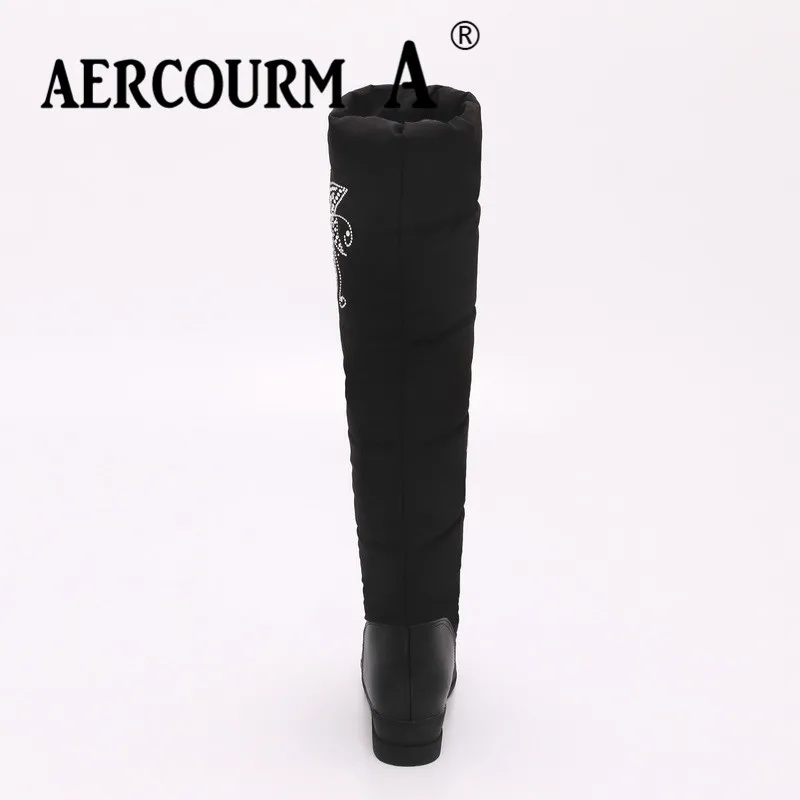 Aercourm A 2018 г. Лидер продаж Новые женские ботинки модные однотонные зимние сапоги до