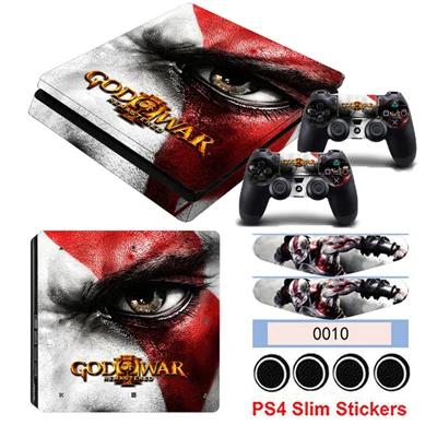 PS4 тонкая наклейка Горячая игра God Of War наклейка s для Playstation 4 тонкая консоль и контроллер виниловые наклейки для кожи защита от пыли - Цвет: YSP4S-0866