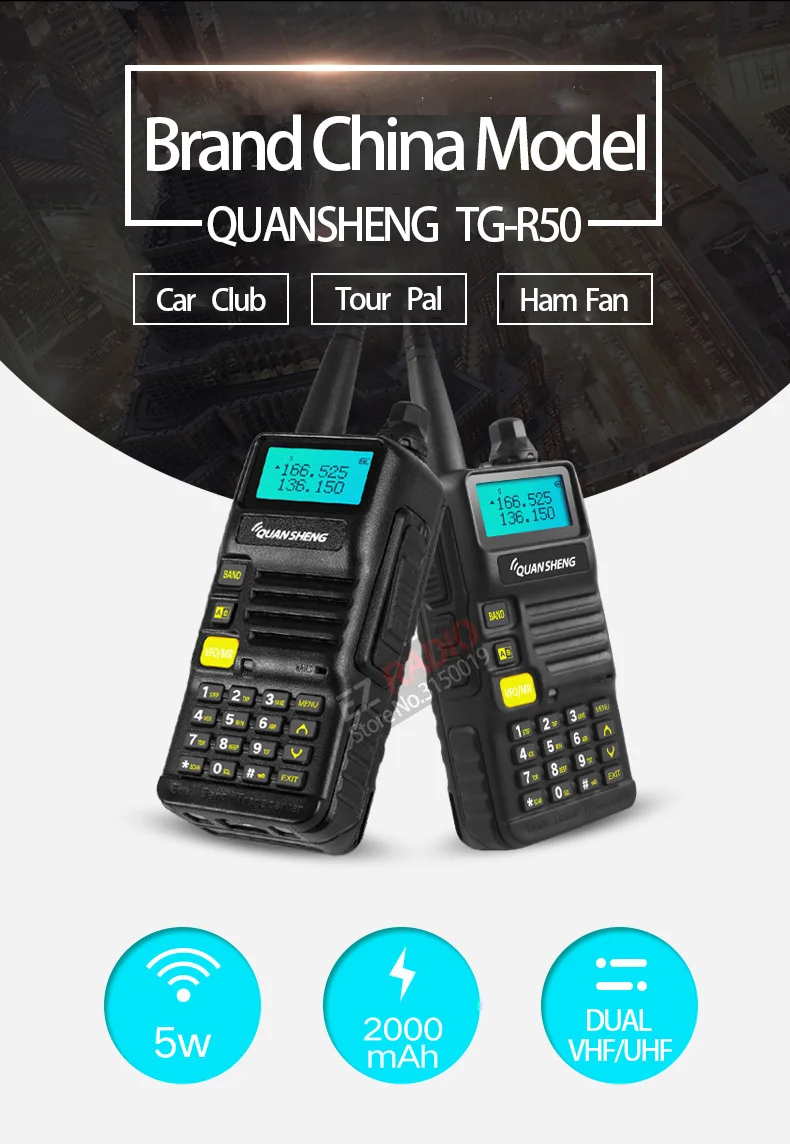 Рекомендую! Двухдиапазонная рация Quansheng 2 шт. УВЧ УКВ 5 Вт двусторонняя 3 300