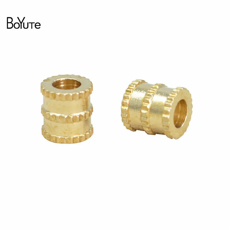 

BoYuTe Wholesale (50 Pieces/Lot) Metal Brass 6*6.3MM-3MM Hole Three Circles Spacer Beads Jewelry Making