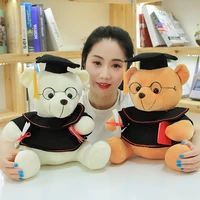 1pc 1823cm cute dr bear plush toy stuffed soft kawaii teddy bear animal dolls graduation gifts for kids children girls