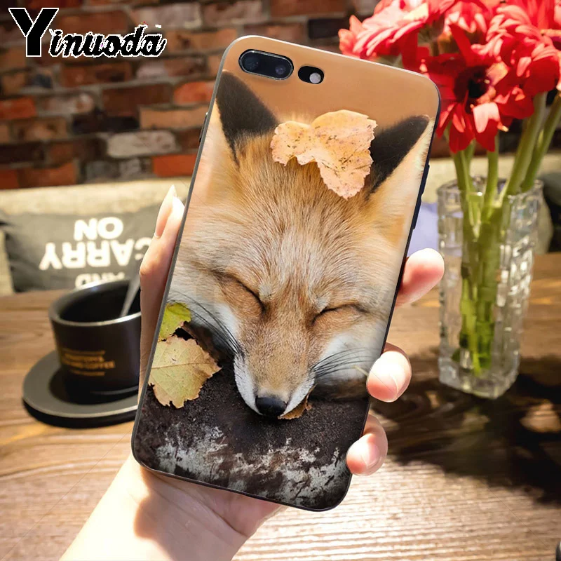 4 Yinuoda лиса в осенние листья лес Diy роскошный защитный чехол для телефона для iPhone 7plus 6S 7 8 8Plus X XS XR XS MAX 5 Чехол - Цвет: 4