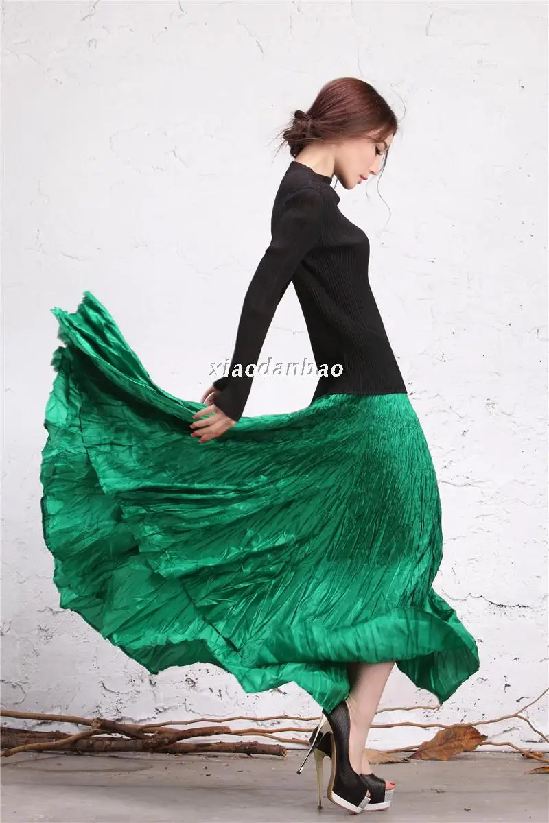 HOT SELLING Miyake fashion fold disorderly plait big yards two wear skirt  IN STOCK