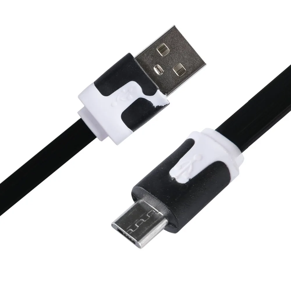 Плоский Micro USB кабель для зарядки и передачи данных 1 м|Кабели мобильных телефонов|
